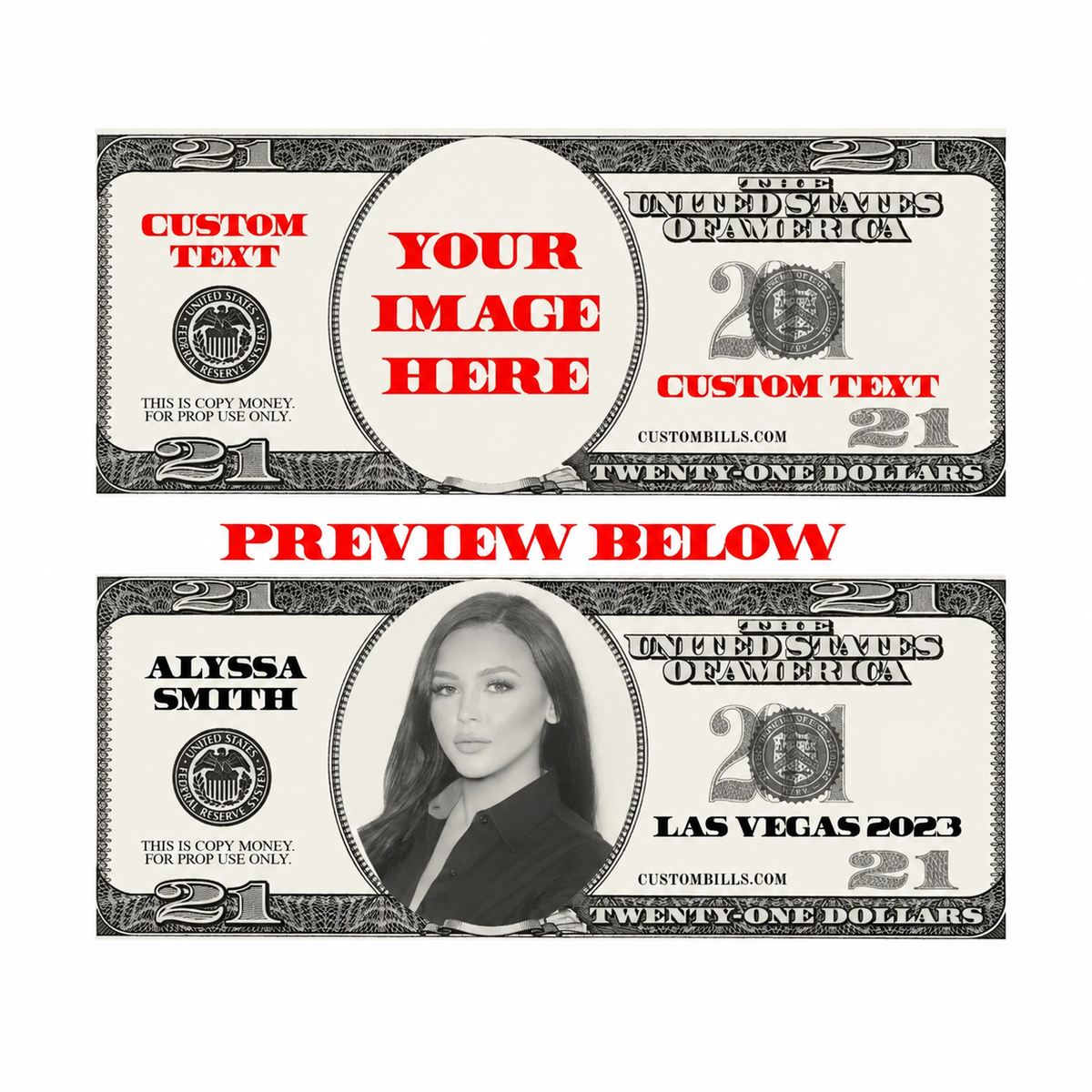 Customize Your Own Dollar Bills