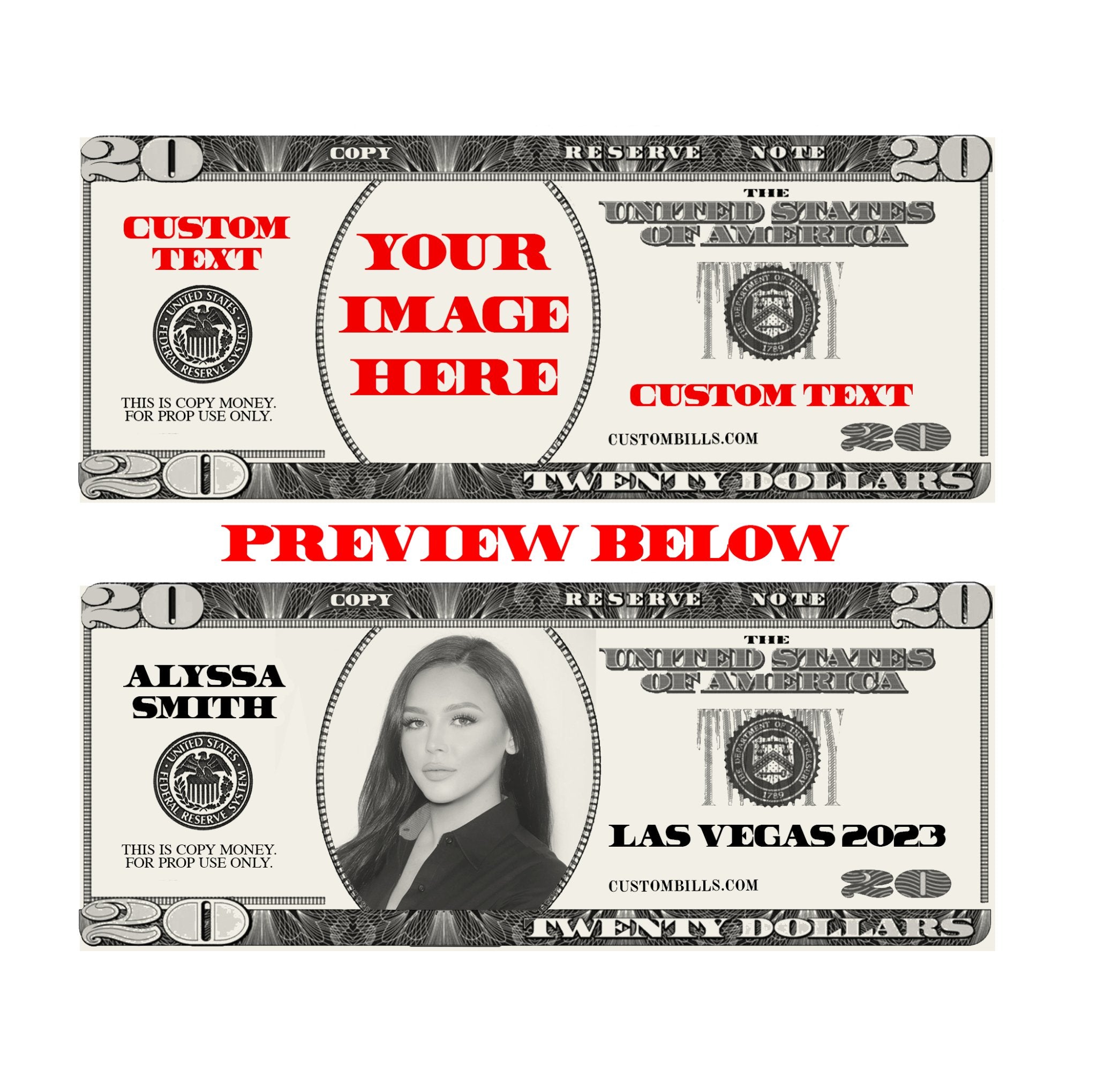 Custom Bills Create Your Own Dollar Bills